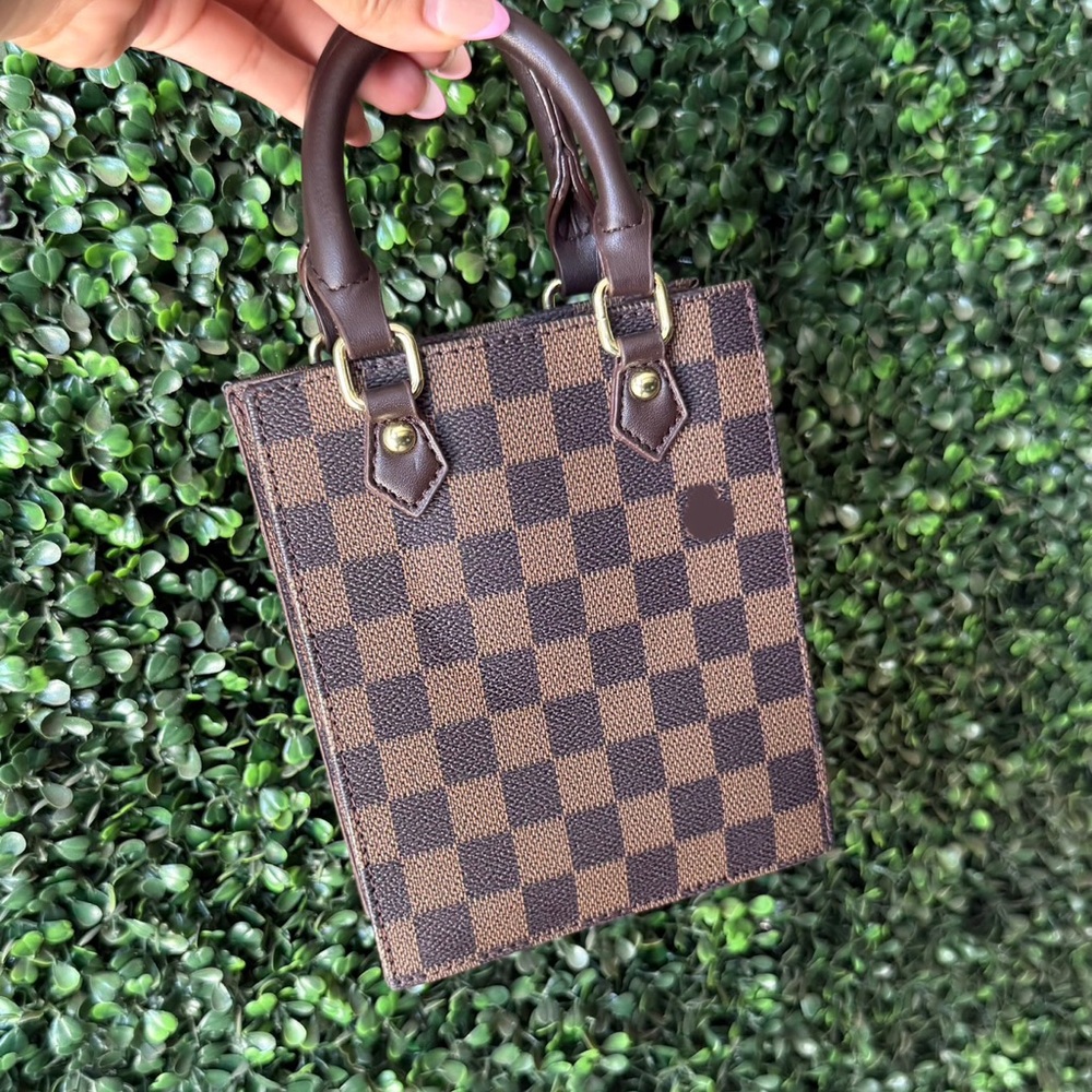 ❗️SALE❗️New brown checkered fashion handbag